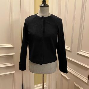 Cropped navy dress jacket